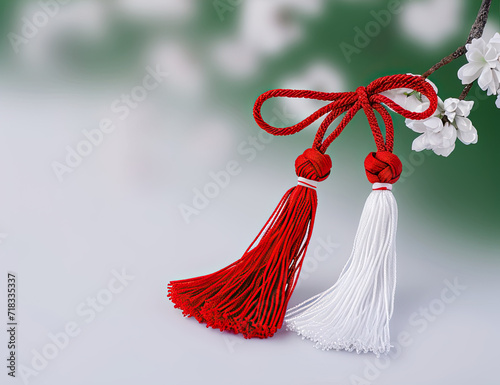 Traditional Martisor Amulet with Red and White Tassels
