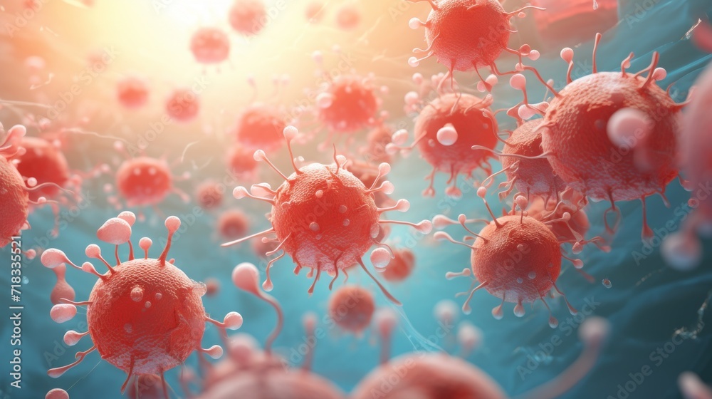a close up of a bunch of red and white blood cells with a bright light in the middle of the picture. a close up of a bunch of red and white blood cells with a bright light in the middle of the picture.