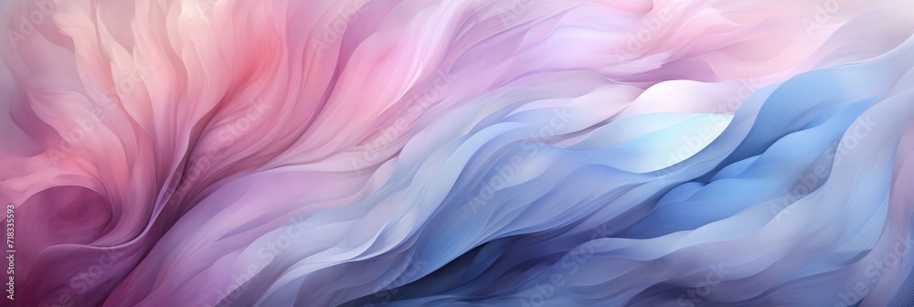 a painting of pink and blue