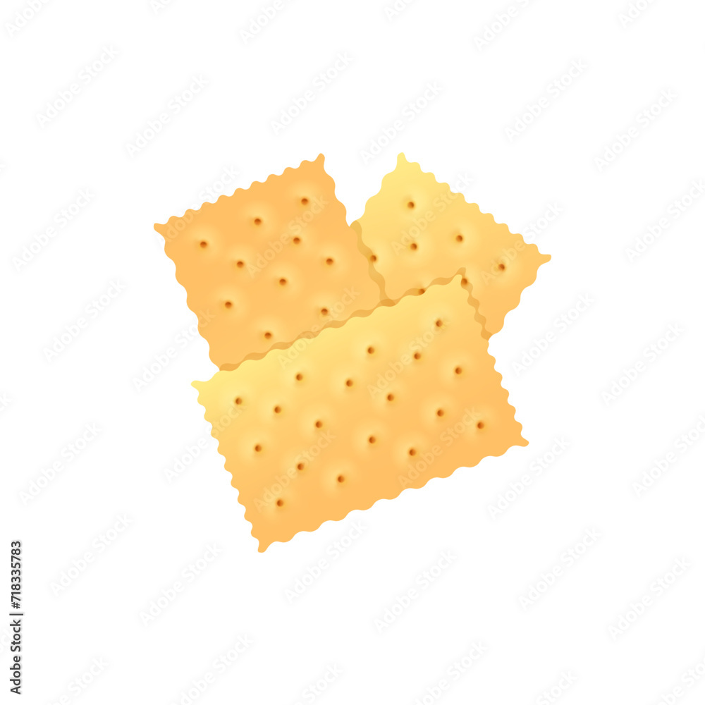 Illustration of crackers on a white background. Food