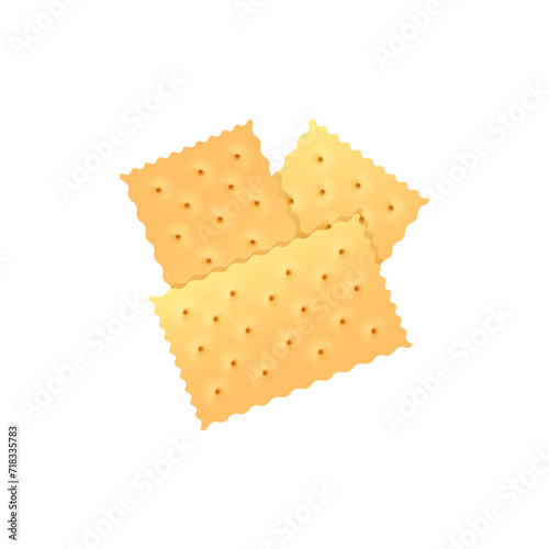 Obraz na płótnie Illustration of crackers on a white background. Food w salonie