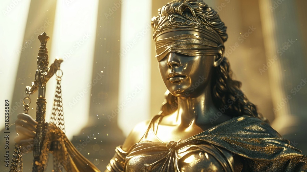 Obraz premium blindness law for justice, lawyer