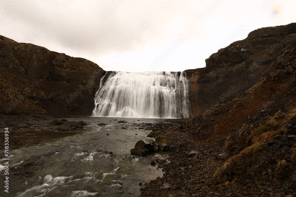 View on a waterfall in the Golden Circle of Iceland View on a waterfall in the Golden Circle of Iceland