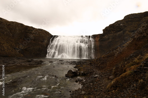 Fototapeta Naklejka Na Ścianę i Meble -  View on a waterfall in the Golden Circle of Iceland