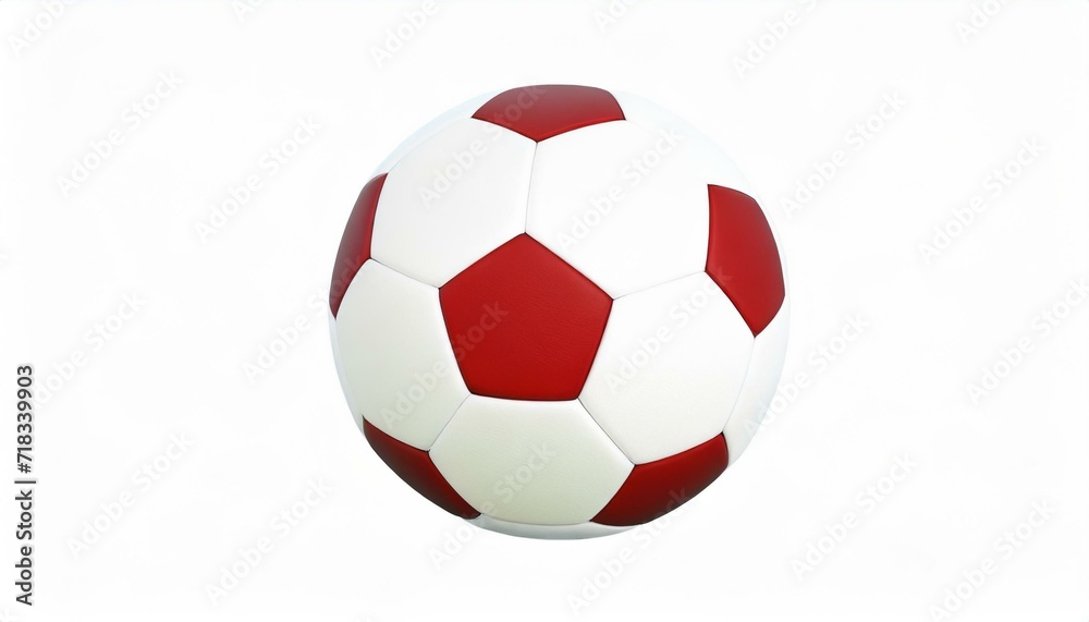 Fototapeta premium Soccer ball on a plain white background