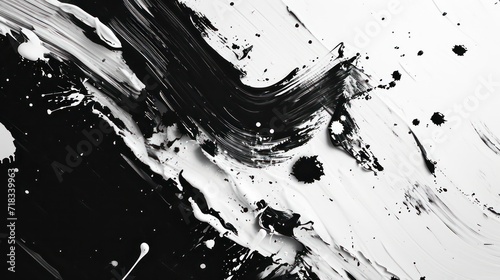 Abstract black ink texture Japan style on a white background. Water color splash. Hand brush ink on white paper.