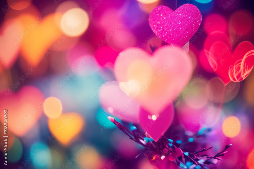 Multicolor Love Bliss, multicolor, bokeh, Valentine's Day