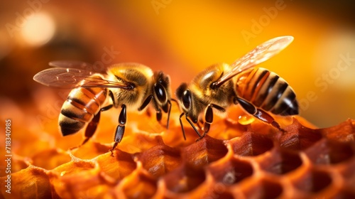 Busy Bees Building Honeycombs Generative AI © Alex