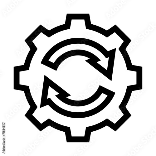Icono de automatización. Optimización. sistema eficiente, progreso. Ilustración vectorial