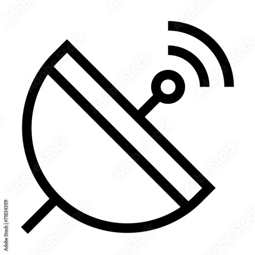 Icono de antena. Comunicación, conexión inalámbrica, transmisión eficiente. Ilustración vectorial