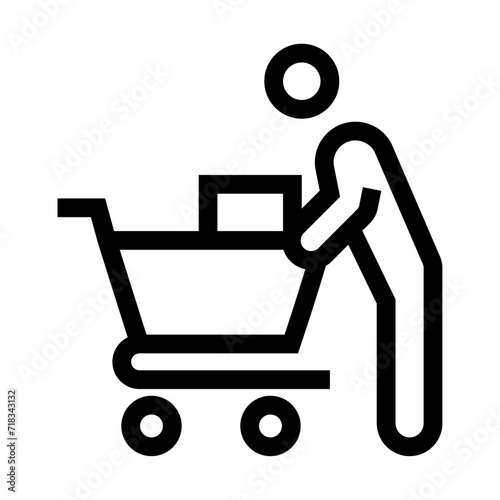 Icono de agregar al carrito. Compra Rápida, añadir producto, comprar en línea. Ilustración vectorial