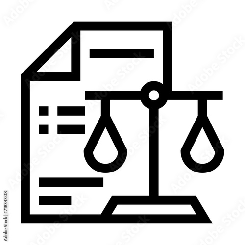 Icono de documento legal. Contrato, acuerdo, formulario. Ilustración vectorial