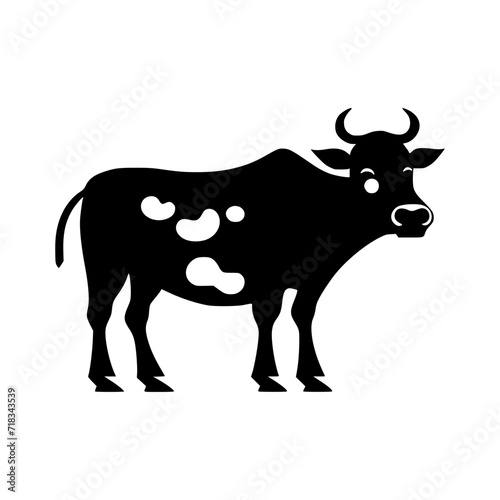 cow on white background