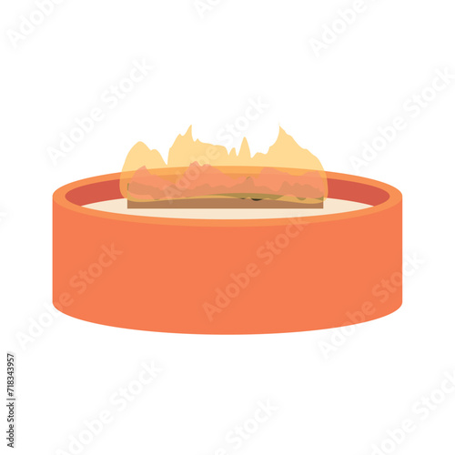 Glowing candle on white bac...