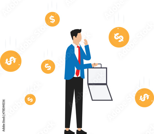 Financial crisis and Global economic money problem, Businessman Bankruptcy unpaid loan debt, investment failure company startup collapse, people and falling arrow concept
