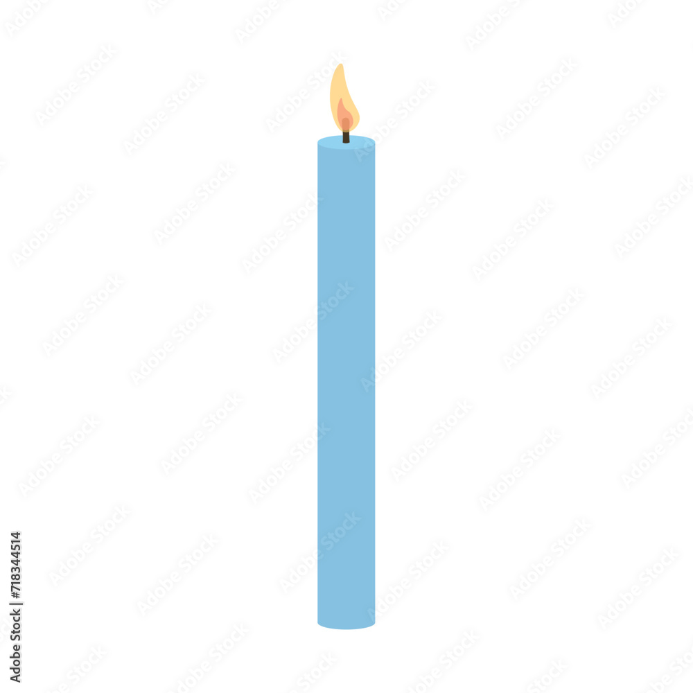 Glowing candle on white background Glowing candle on white background