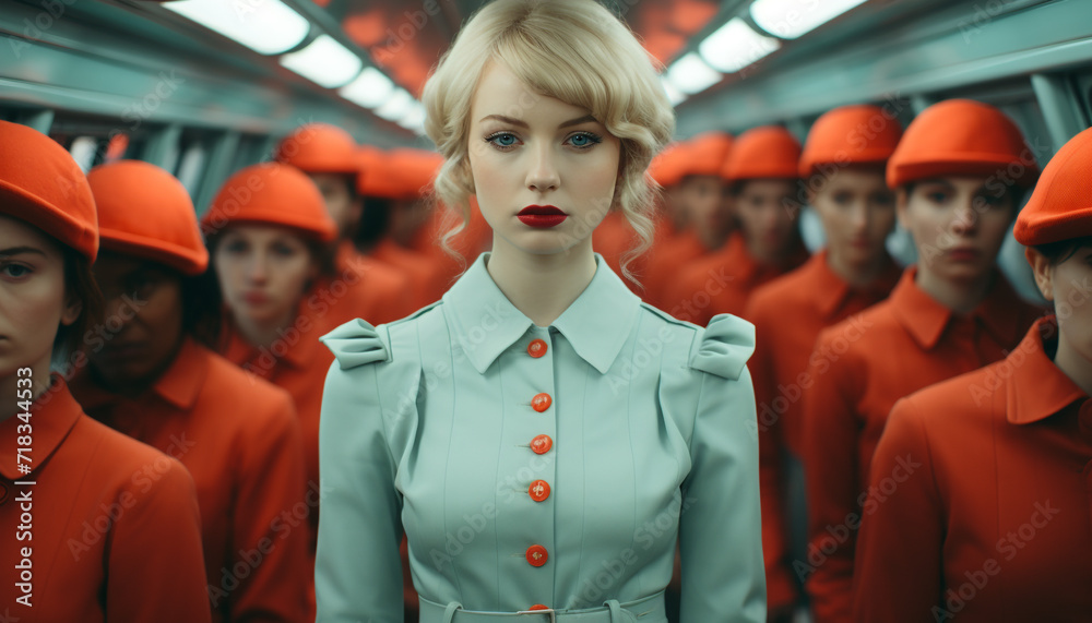 Confident young adults in fashion industry working together generated by AI Confident young adults in fashion industry working together generated by AI