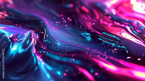 Vibrant Neon Liquid Textured Background 4K