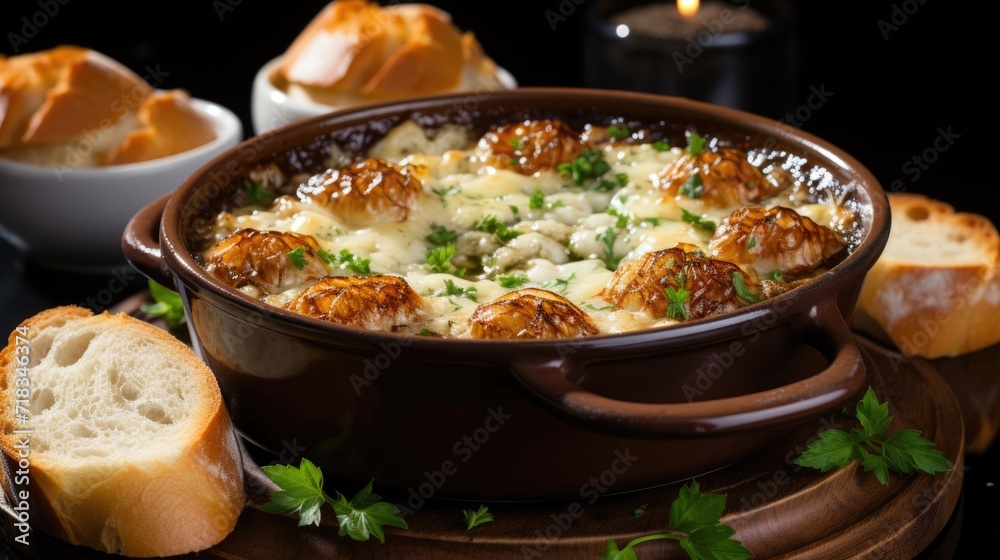 french onion soup with caramelized onions