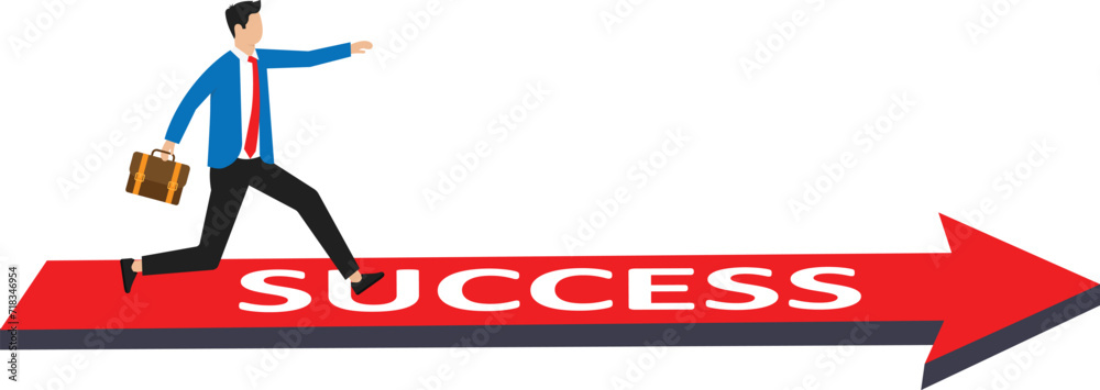 Growth strategy and career path development or growing business success, Businessman running on career path arrow in rising up direction concept,
Growth strategy and career path development or growing business success, Businessman running on career path arrow in rising up direction concept,