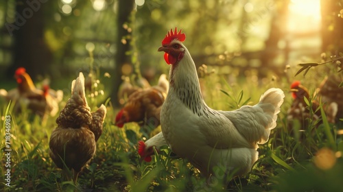 Leinwand Poster Chicken farm