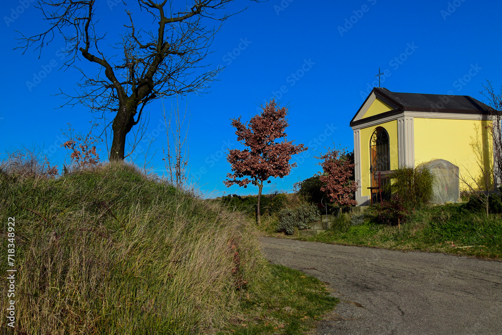 Small chapel on the hill on the road to Avolasca - Tortona - Alessandria - Piedmont - Italy