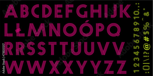 Alphabet Split Monogram, Split Letter Monogram, Alphabet Frame Font. Laser cut template. Initial monogram letters. 