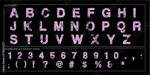 Alphabet Split Monogram, Split Letter Monogram, Alphabet Frame Font. Laser cut template. Initial monogram letters.
