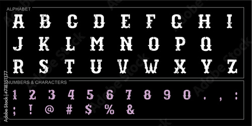 Alphabet Split Monogram, Split Letter Monogram, Alphabet Frame Font. Laser cut template. Initial monogram letters.
