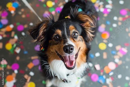 Happy birthday to a beloved furry friend! Wishing your dog a day filled with treats, belly rubs, and lots of tail-wagging fun generative ai
