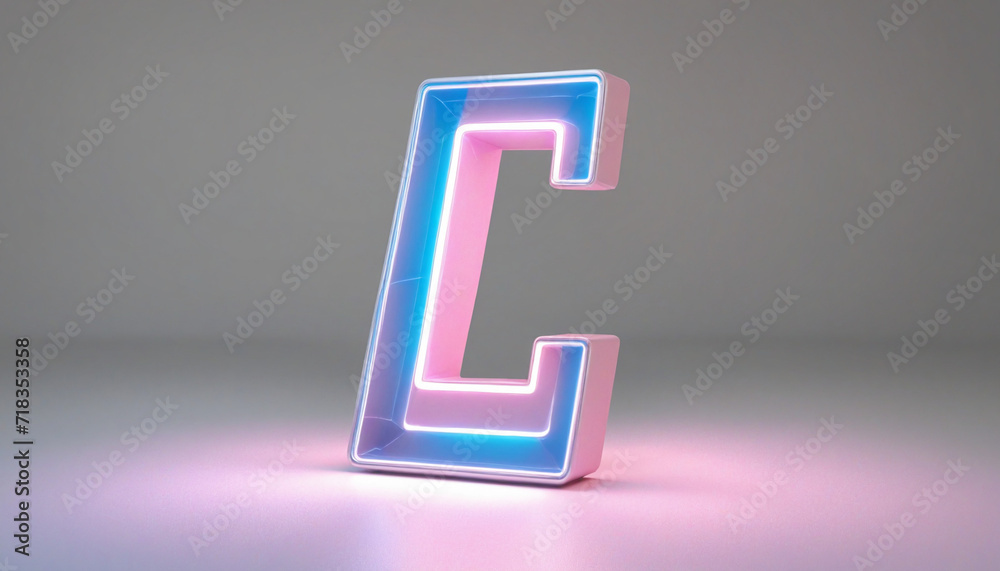 Glowing Number Seven in Pink and Blue Neon Light with 3D Render Glowing Number Seven in Pink and Blue Neon Light with 3D Render