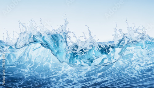 wave in the ocean with its blue and white colors