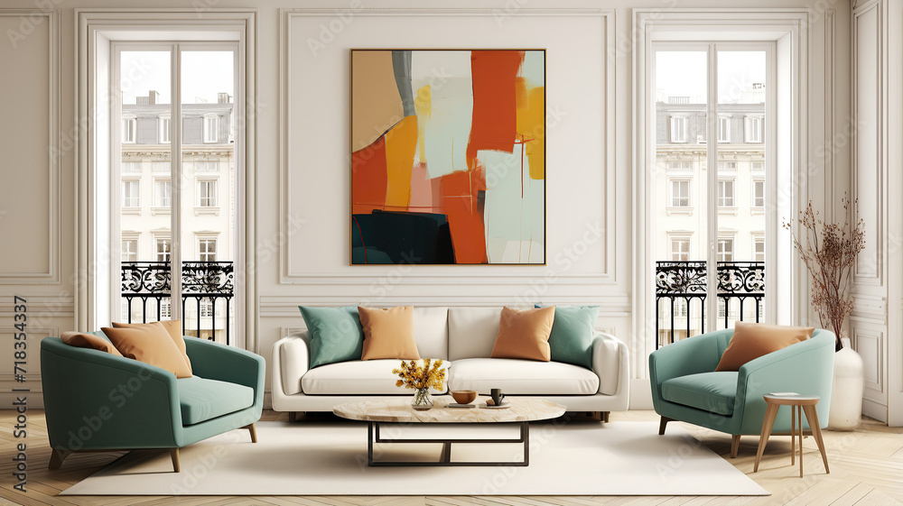 Modern interior. Art Home. Generative AI Modern interior. Art Home. Generative AI