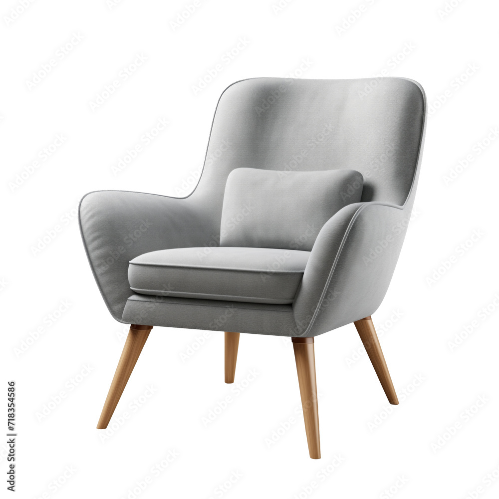 Armchair. Scandinavian modern minimalist style. Transparent background, isolated image. Armchair. Scandinavian modern minimalist style. Transparent background, isolated image.