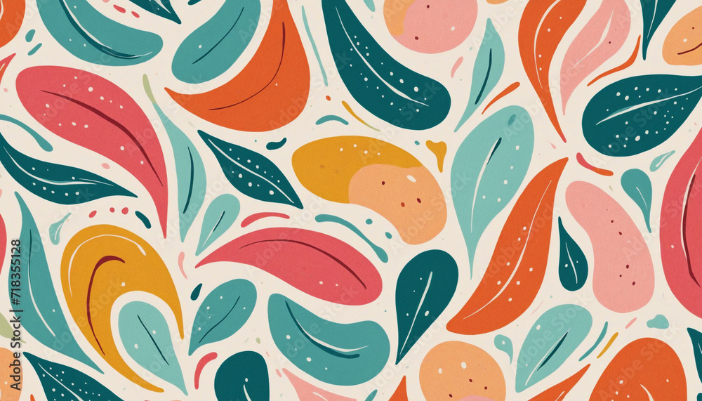 Vibrant organic shape seamless pattern. Bold round shapes background, creative print texture. Dynamic liquid splash repeat wallpaper design. Vibrant organic shape seamless pattern. Bold round shapes background, creative print texture. Dynamic liquid splash repeat wallpaper design.