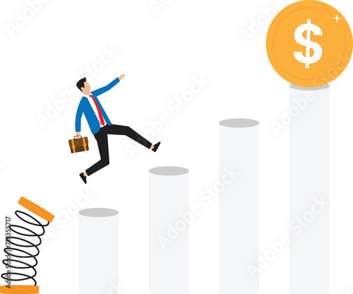 People running for business inspiration idea concept,

