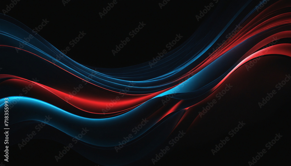 Abstract Blue and Red Colors, Flowing Design with Noise Texture, Wide Banner with Copy Space Abstract Blue and Red Colors, Flowing Design with Noise Texture, Wide Banner with Copy Space