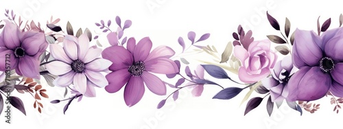 Serene Lavender Blossoms Beckoning Springtime in a Whimsical Watercolor Scene