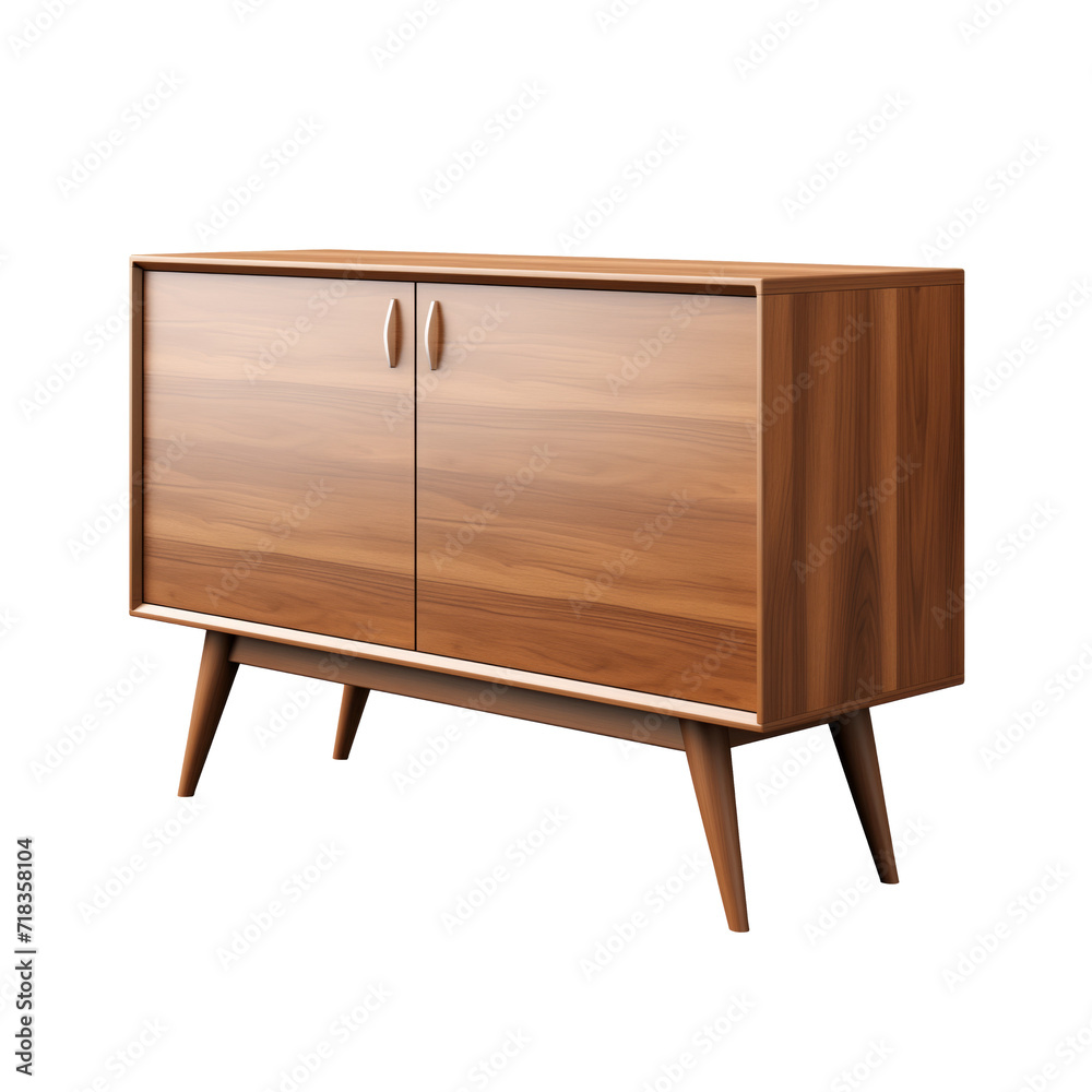 Console Cabinet. Scandinavian modern minimalist style. Transparent background, isolated image. Console Cabinet. Scandinavian modern minimalist style. Transparent background, isolated image.