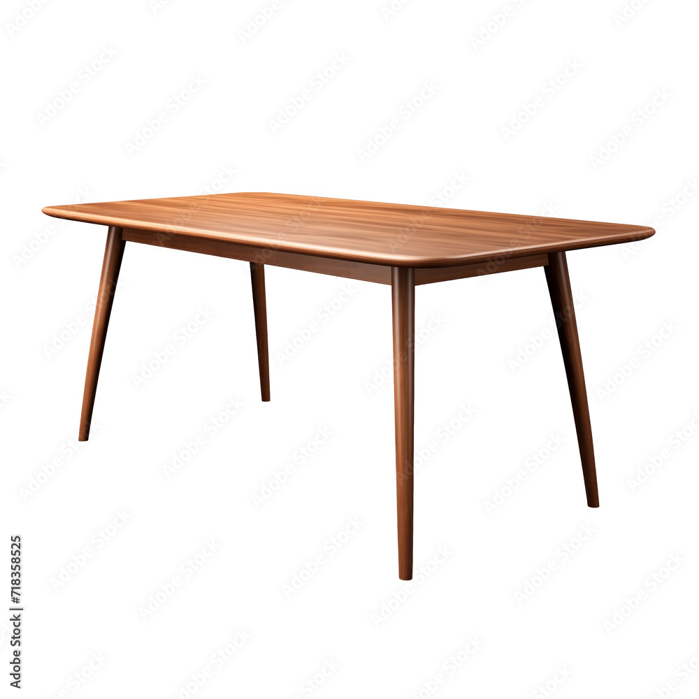 Dining table. Scandinavian modern minimalist style. Transparent background, isolated image. Dining table. Scandinavian modern minimalist style. Transparent background, isolated image.