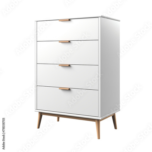 Dresser. Scandinavian modern minimalist style. Transparent background, isolated image. photo