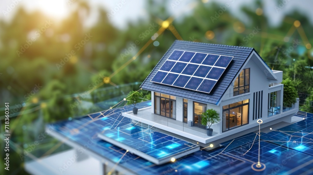 beautiful house with solar panels beautiful house with solar panels