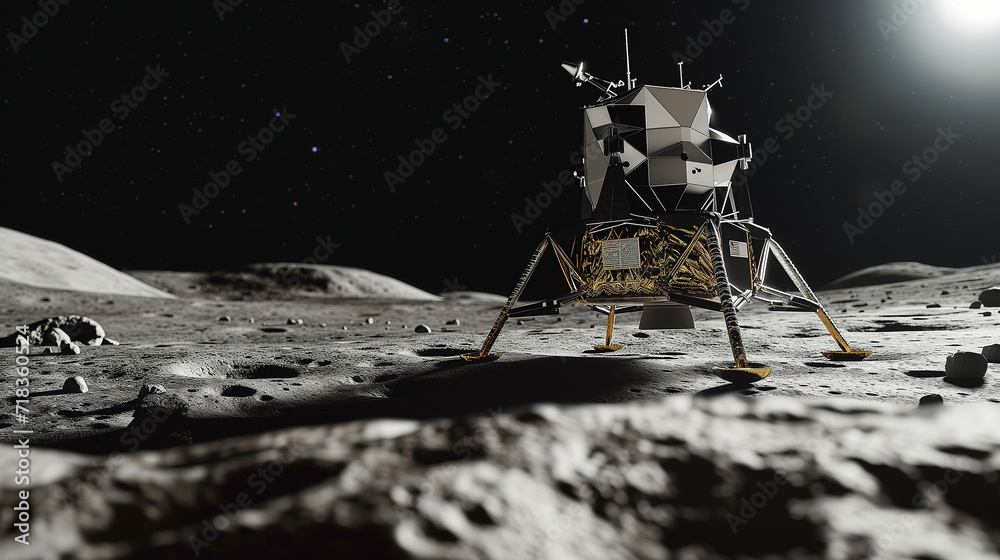Lunar satellite touchdown, scientific breakthrough in outer space