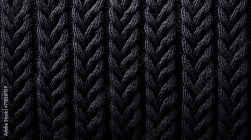  a close up of a black rope with a white line in the middle of the rope and a white line in the middle of the rope.