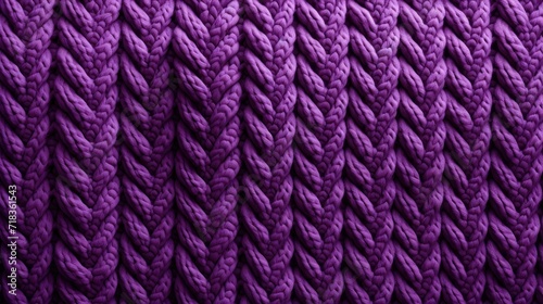 a close up of a purple rope textured with a crochet pattern on the outside of the rope.