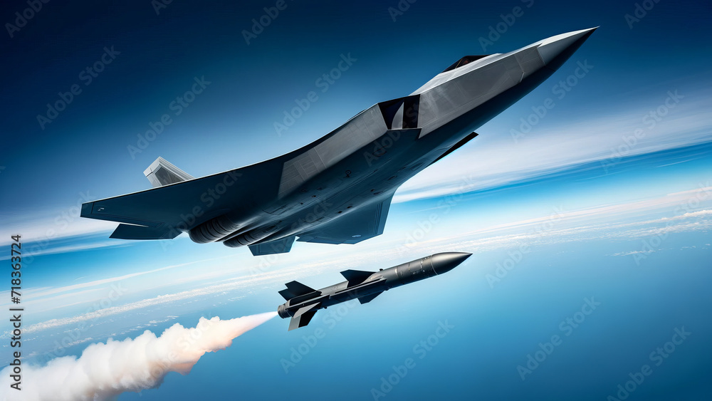 Military Aircraft Missile Deployment High Altitude Flight Military Aircraft Missile Deployment High Altitude Flight