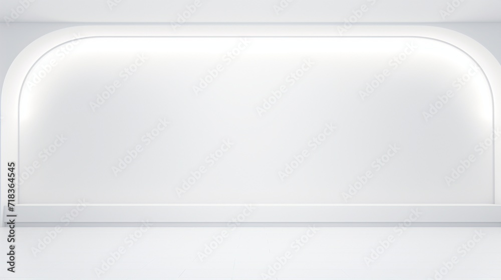 A vibrant white wall background for products, offering a supernatural, dreamlike quality with its soft, glowing ambiance, creating an inviting and luxurious setting for any product.