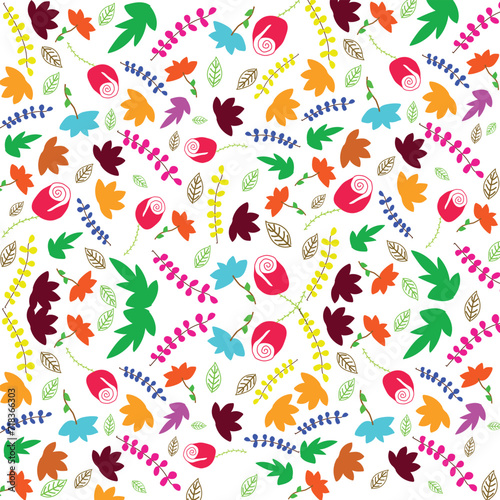 seamless background pattern with butterflies and flowers 