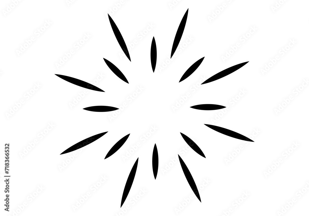 Icono de estallido o destello en fondo blanco. Icono de estallido o destello en fondo blanco.