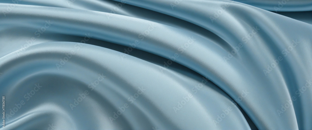 Obraz premium Silky Blue Wave Pattern